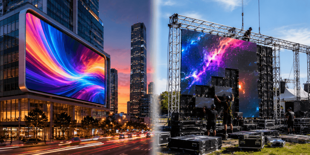 Fixed vs. rental LED display comparison